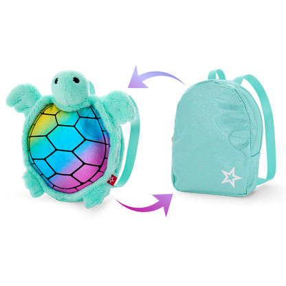 Shimmering Sea Turtle Backpack & Accessory Set for 18-inch Dolls
