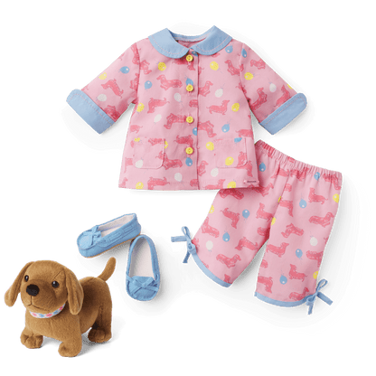 Maryellen’s™ Dachshund Pajamas & Dog (Historical Characters)