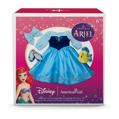 American Girl® Disney Princess Ariel Day Dress, Flounder & Accessories for 18-inch Dolls