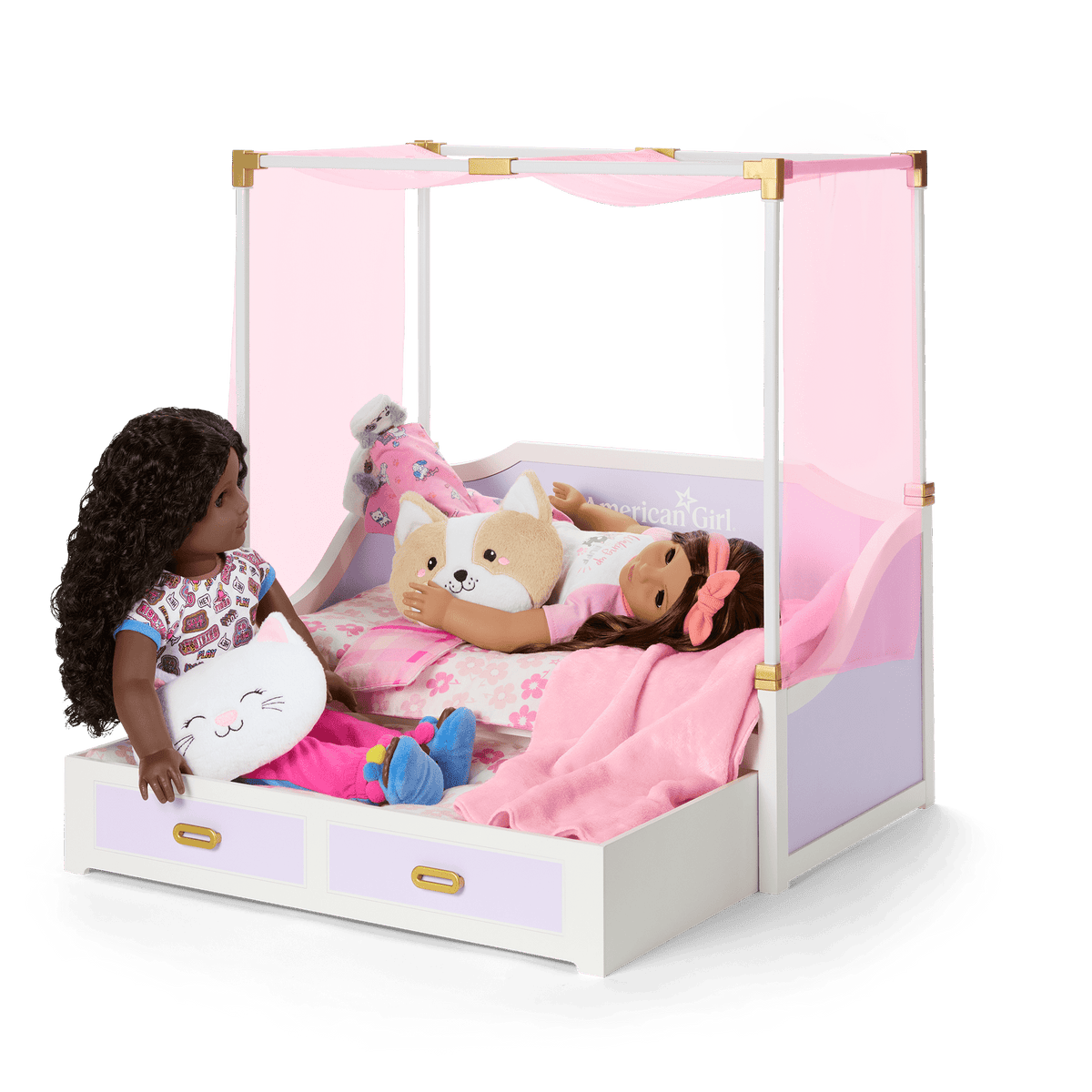 All Set for Sleepovers Canopy Bed for 18-inch Dolls