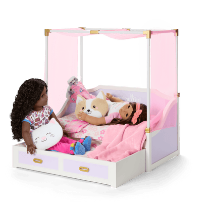 All Set for Sleepovers Canopy Bed for 18-inch Dolls