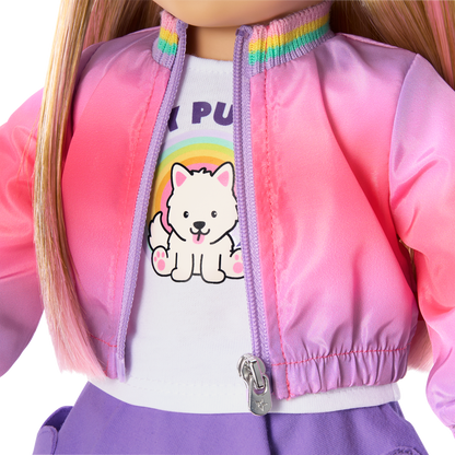 Summer’s™ Waggy Pup Tails™ Outfit for 18-inch Dolls (Girl of the Year™ 2025)