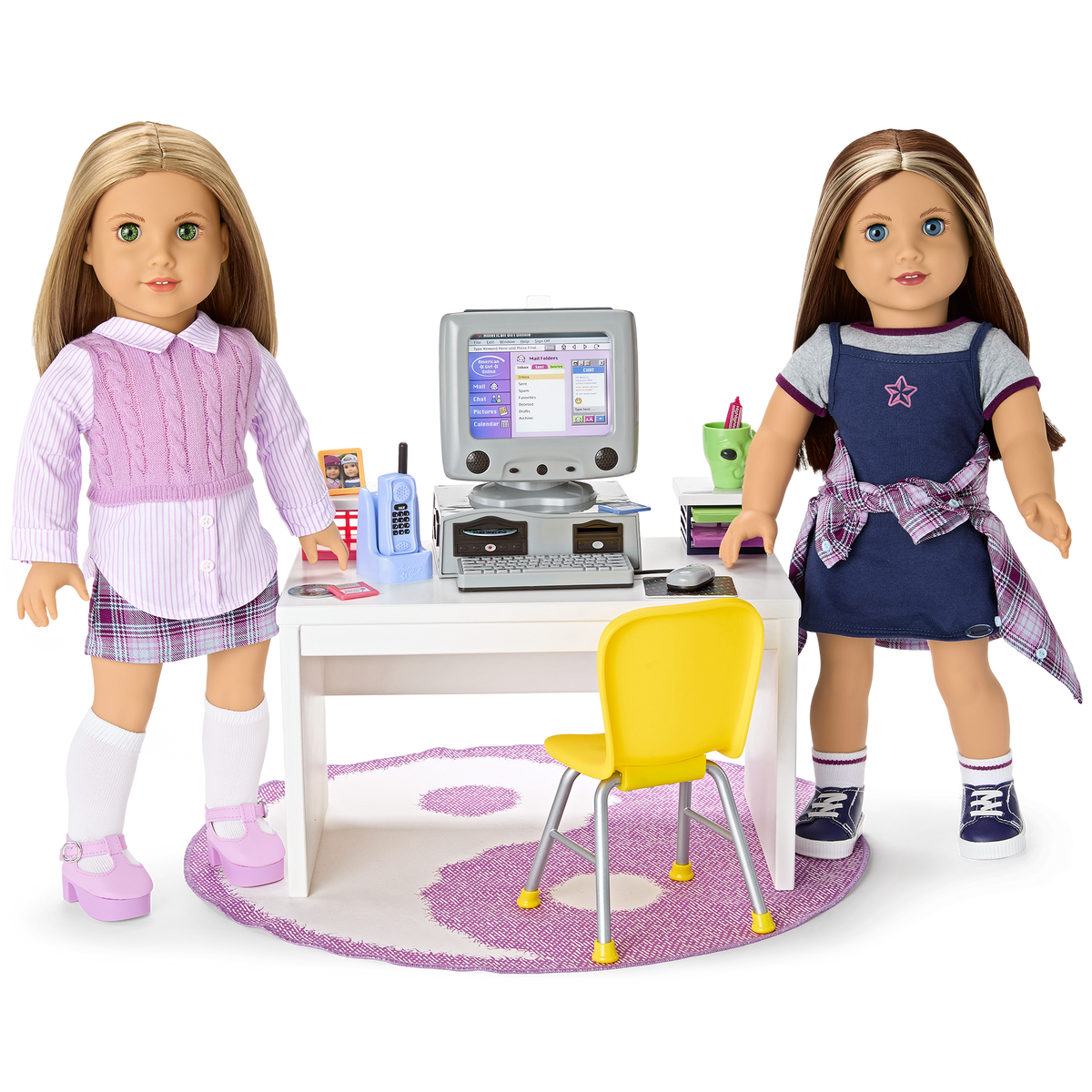 Isabel™ & Nicki’s™ Computer & Desk Set for 18-inch Dolls (Historical Characters)