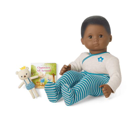 Bitty Baby® Doll #1 in Soft Blue + Bear Friend & Board Book