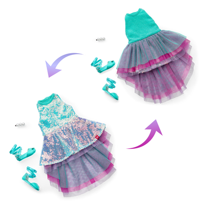 Glam Shimmering Ocean Outfit for 18-inch Dolls