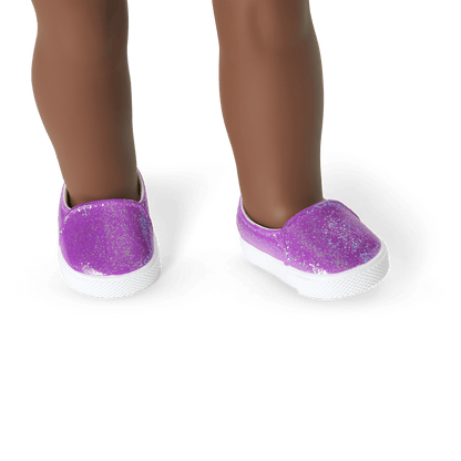Truly Me™ 18-inch Doll #91 with curly purple hair